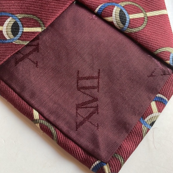 XMI 100% silk repp necktie tie handmade in USA 56” X 4” - Picture 6 of 8